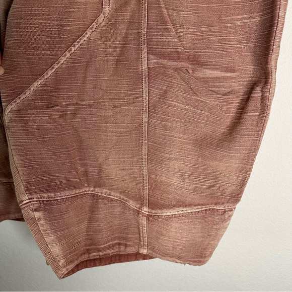 Free People Ride Out Barrel Moto Pants Pink Terracotta Canyon Sunset SZ S - Picture 4 of 8
